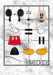 Φωτοταπετσαρία τοίχου Mickey Kit IADX4-053 2.00x2.80 εκ.