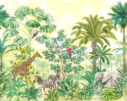 Παιδική φωτοταπετσαρία τοίχου Jungle Adventure