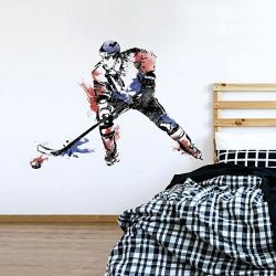 Αυτοκόλλητα τοίχου Men's Hockey Champion Giant Wall Decal RMK2573GM