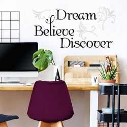 Αυτοκόλλητα τοίχου με ρητά Dream, Believe, Discover RMK2082SCS
