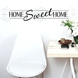 Αυτοκόλλητα τοίχου με ρητό Home Sweet Home RMK3281SCS