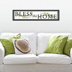 Αυτοκόλλητα τοίχου με ρητό Bless This Home RMK3675SCS