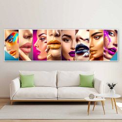 Πίνακας σε καμβά Make up collage