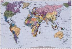 Φωτοταπετσαρία τοίχου World map 4-050 2.54x1.84 εκ.