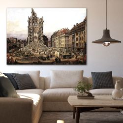 Πίνακας σε καμβά Bernardo Bellotto - The Ruins of the old Kreuzkirche