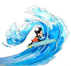 Φωτοταπετσαρία τοίχου Mickey Surfing IADX6-007 3.00x2.80 εκ.