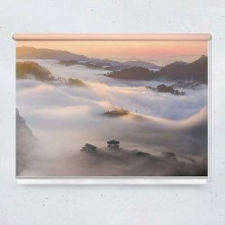 Ρόλερ με ψηφιακή εκτύπωση Cloudscape over the mountains