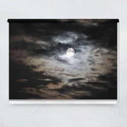 Ρόλερ με ψηφιακή εκτύπωση Full moon behind the clouds