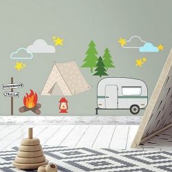 Παιδικό αυτοκόλλητο Camping Peel and Stick Wall Decals RMK3642SCS