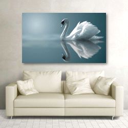 Πίνακας σε καμβά Swan reflections