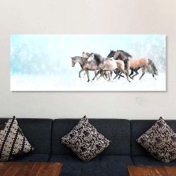 Πίνακας σε καμβά Running horses in snow