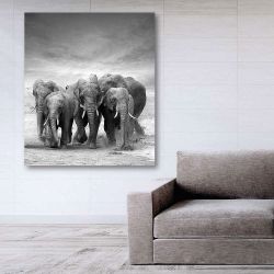 Πίνακας σε καμβά A herd of Elephants