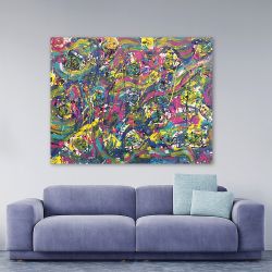 Πίνακας σε καμβά Multicolor flowers