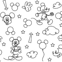 Αυτοκόλλητη ταπετσαρία Roommates Disney Mickey Mouse RMK11775RL 45,72cm x 5.74m