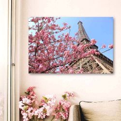 Πίνακας σε καμβά Eiffel tower in springtime