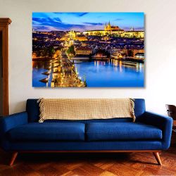 Πίνακας σε καμβά Prague Castle and Charles Bridge, Czech Republic