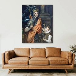 Πίνακας σε καμβά El Greco St. Louis King of France with a Page