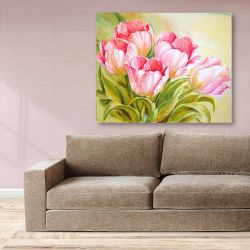 Πίνακας σε καμβά Oil Painting tulips
