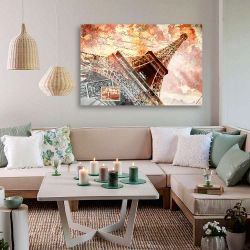 Πίνακας σε καμβά Artistic Eiffel Tower
