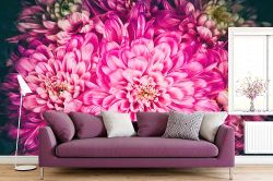 Φωτοταπετσαρία τοίχου με λουλούδια σε επιθυμητές διαστάσεις 485661