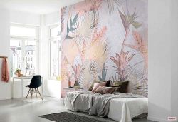 Φωτοταπετσαρία τοίχου με λουλούδια Tropical Concrete 8-212
