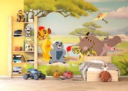 Παιδική φωτοταπετσαρία τοίχου με το λιοντάρι Σίμπα και τους φίλους του