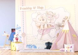 Παιδική φωτοταπετσαρία τοίχου με τον Winnie και τους φίλους του