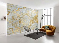 Φωτοταπετσαρία τοίχου με όψη μαρμάρου με χρυσό Marbelous RSX8-056