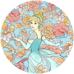 Παιδική φωτοταπετσαρία τοίχου Disney με Φ:128 εκ Cinderella Pastel Dreams DD1-003