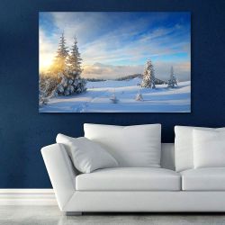 Πίνακας σε καμβά Winter in the Mountains on Christmas'time