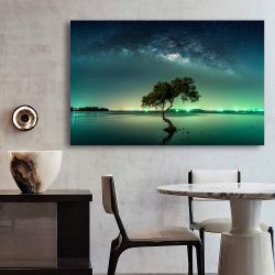 Πίνακας σε καμβά Landscape with Milky way galaxy