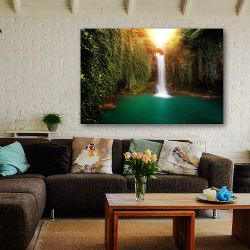 Πίνακας σε καμβά Fairy Tale waterfall in Tobera