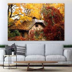 Πίνακας σε καμβά Σπίτι το Φθινόπωρο