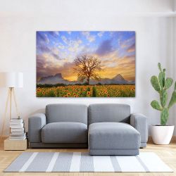 Πίνακας σε καμβά Δέντρο σε ηλιοτρόπια