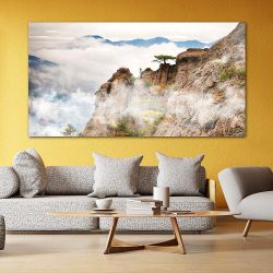 Πίνακας σε καμβά Πάνω από τα σύννεφα με θέα το βουνό
