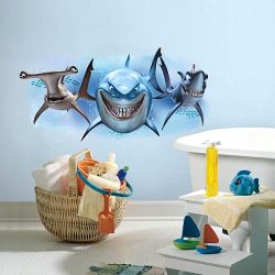 Παιδικά αυτοκόλλητα τοίχου Finding Nemo Sharks RMK2558GM
