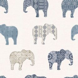 Παιδική ταπετσαρία τοίχου με ελέφαντες σε μπλε αποχρώσεις. G56528