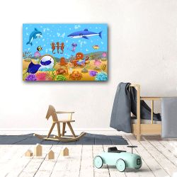 Παιδικός πίνακας σε καμβά Undersea Life