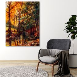 Πίνακας σε καμβά Φθινοπωρινό τοπίο στο δάσος