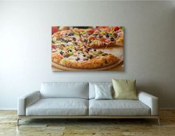 Πίνακας σε καμβά Pizza With olives