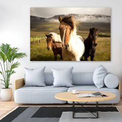 Πίνακας σε καμβά - Άλογα σε λιβάδι