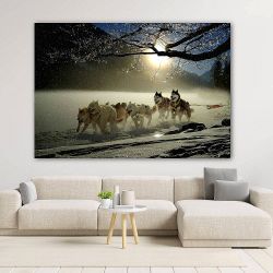 Πίνακας σε καμβά - Κοπάδι Λύκων