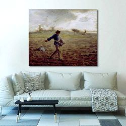 Πίνακας σε καμβά Jean-Francois Millet - The sower