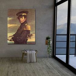 Πίνακας σε καμβά Jean-Francois Millet - Portrait of a naval officer