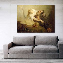 Πίνακας σε καμβά Jean-Francois Millet - The Temptation of St. Anthony