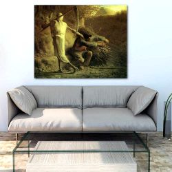 Πίνακας σε καμβά Jean-Francois Millet - Deth and the Woodcutter