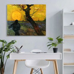 Πίνακας σε καμβά Van Gogh - Sower with Setting Sun