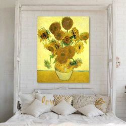 Πίνακας σε καμβά Van Gogh - Still Life - Vase with Fifteen Sunflowers