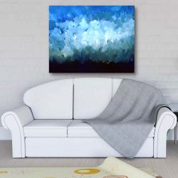 Πίνακας σε καμβά Peaceful Blue And White
