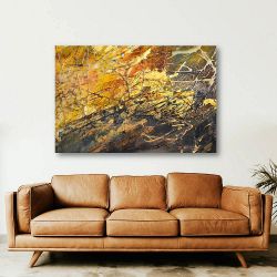 Πίνακας σε καμβά abstract oil gold painting